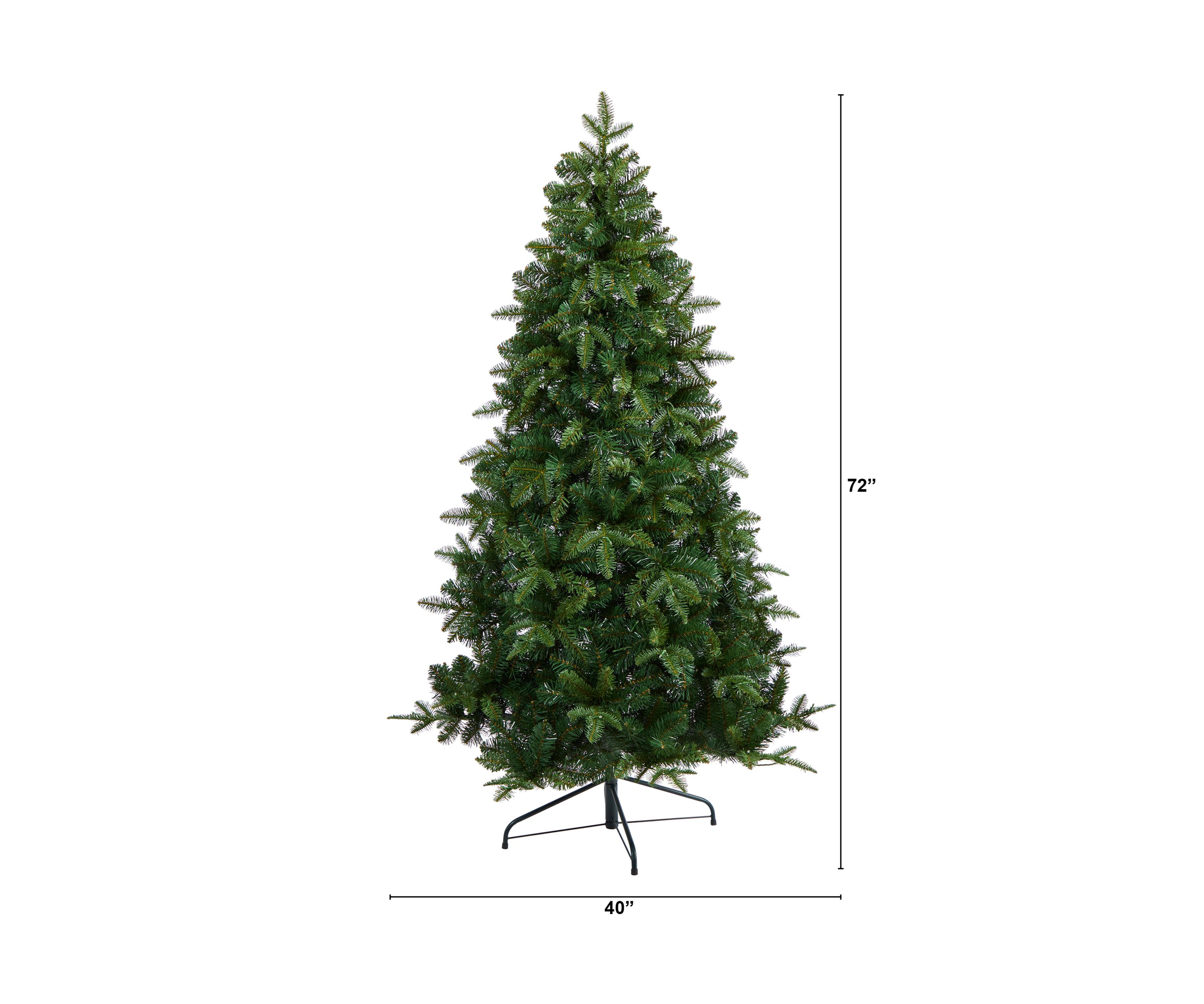 6 Foot Grand Teton Spruce Flat Back Artificial Christmas Tree with 180 Clear LED Lights and 727 Bendable Branches