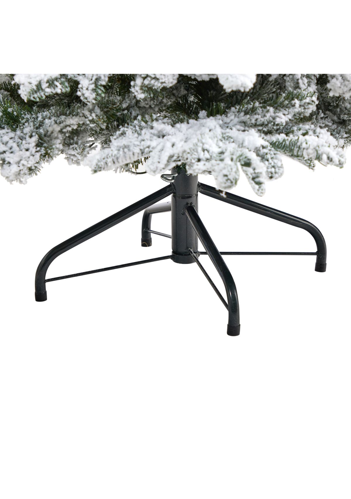 6 Foot Flocked North Carolina Fir Artificial Christmas Tree with 450 Warm White Lights and 1560 Bendable Branches