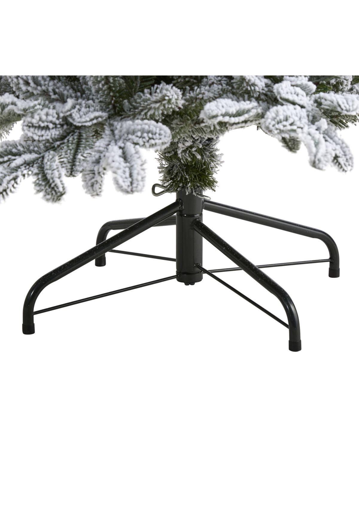 7 Foot Flocked North Carolina Fir Artificial Christmas Tree with 550 Warm White Lights and 2090 Bendable Branches