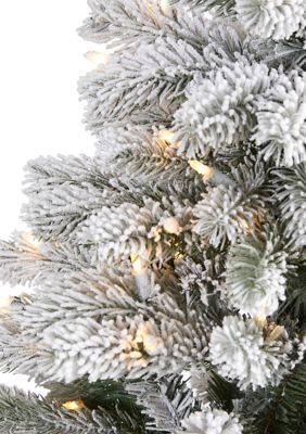 Flocked South Carolina Spruce Christmas Tree