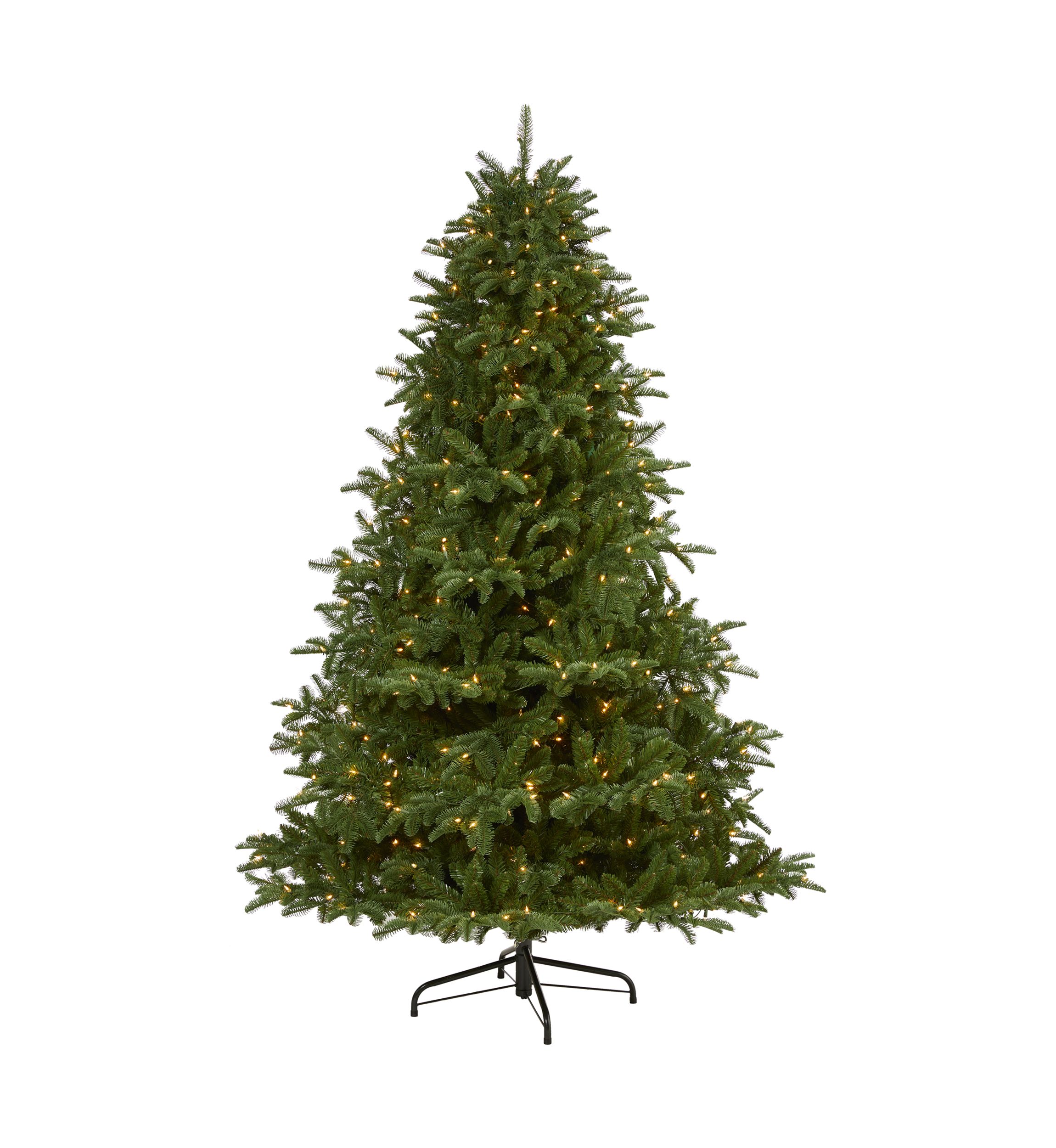 7 Foot South Carolina Spruce Artificial Christmas Tree with 500 White Warm Lights and 2644 Bendable Branches