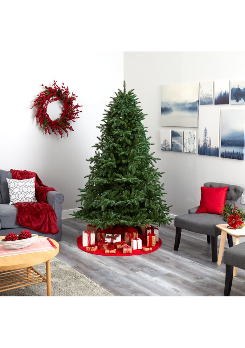 7 Foot South Carolina Spruce Artificial Christmas Tree with 500 White Warm Lights and 2644 Bendable Branches
