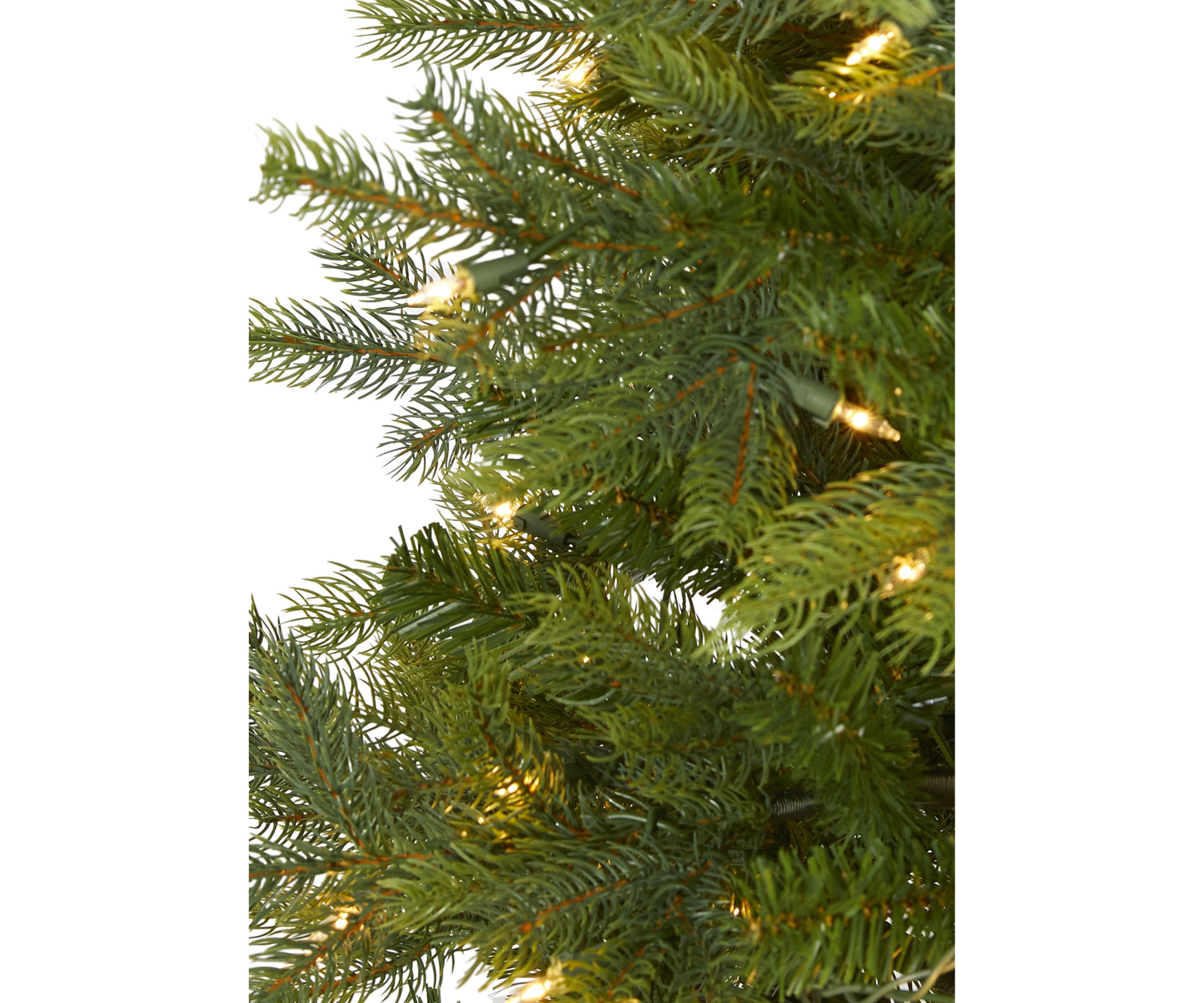 4 Foot North Carolina Spruce Artificial Christmas Tree with 100 Clear Lights and 207 Bendable Branches