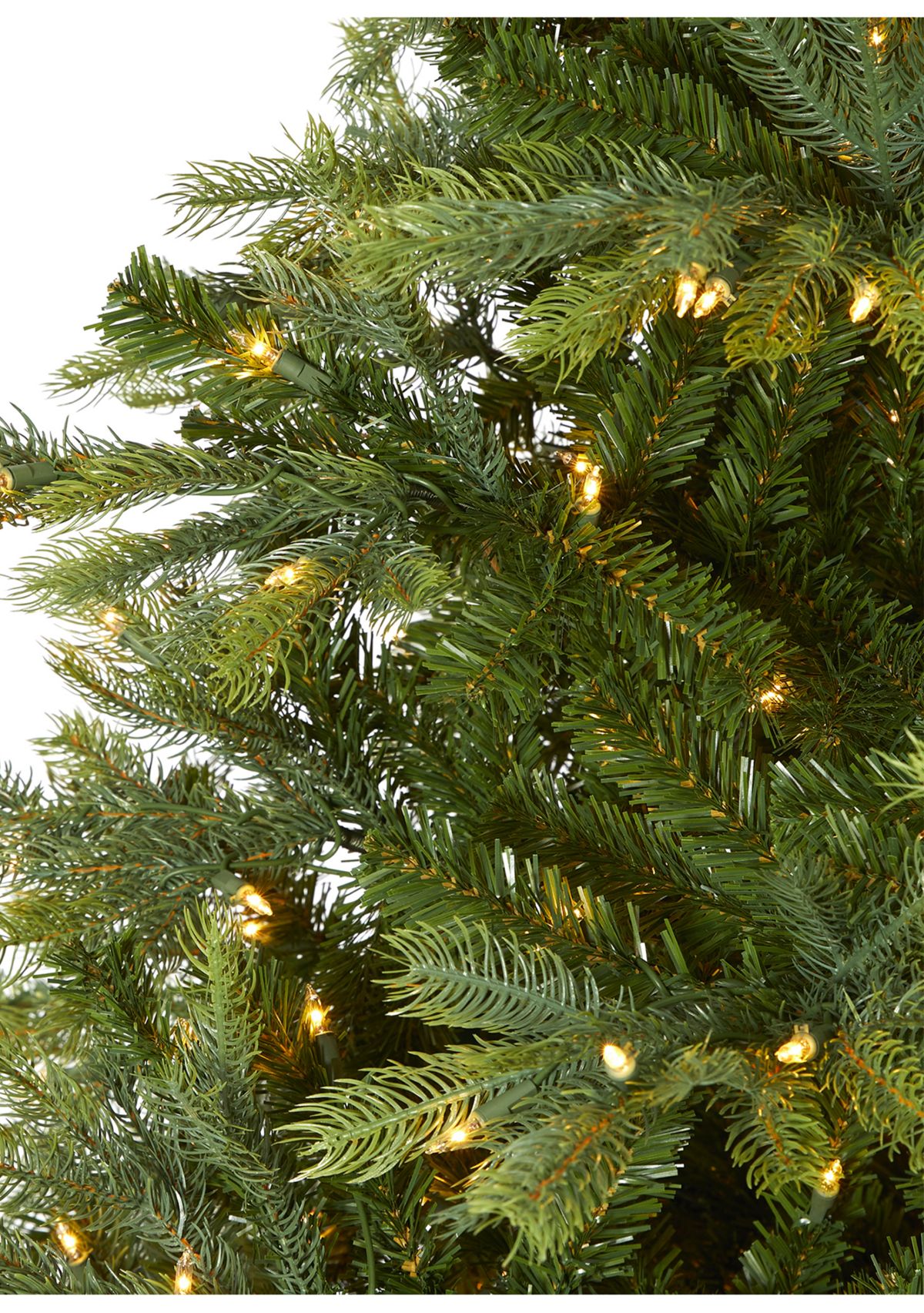 8 Foot North Carolina Spruce Artificial Christmas Tree with 650 Clear Lights and 1303 Bendable Branches