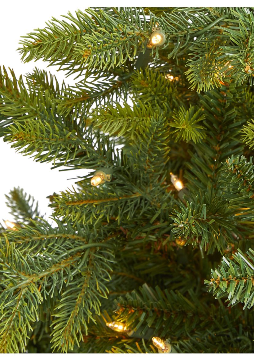 4 Foot North Carolina Fir Artificial Christmas Tree with 250 Clear Lights and 1003 Bendable Branches