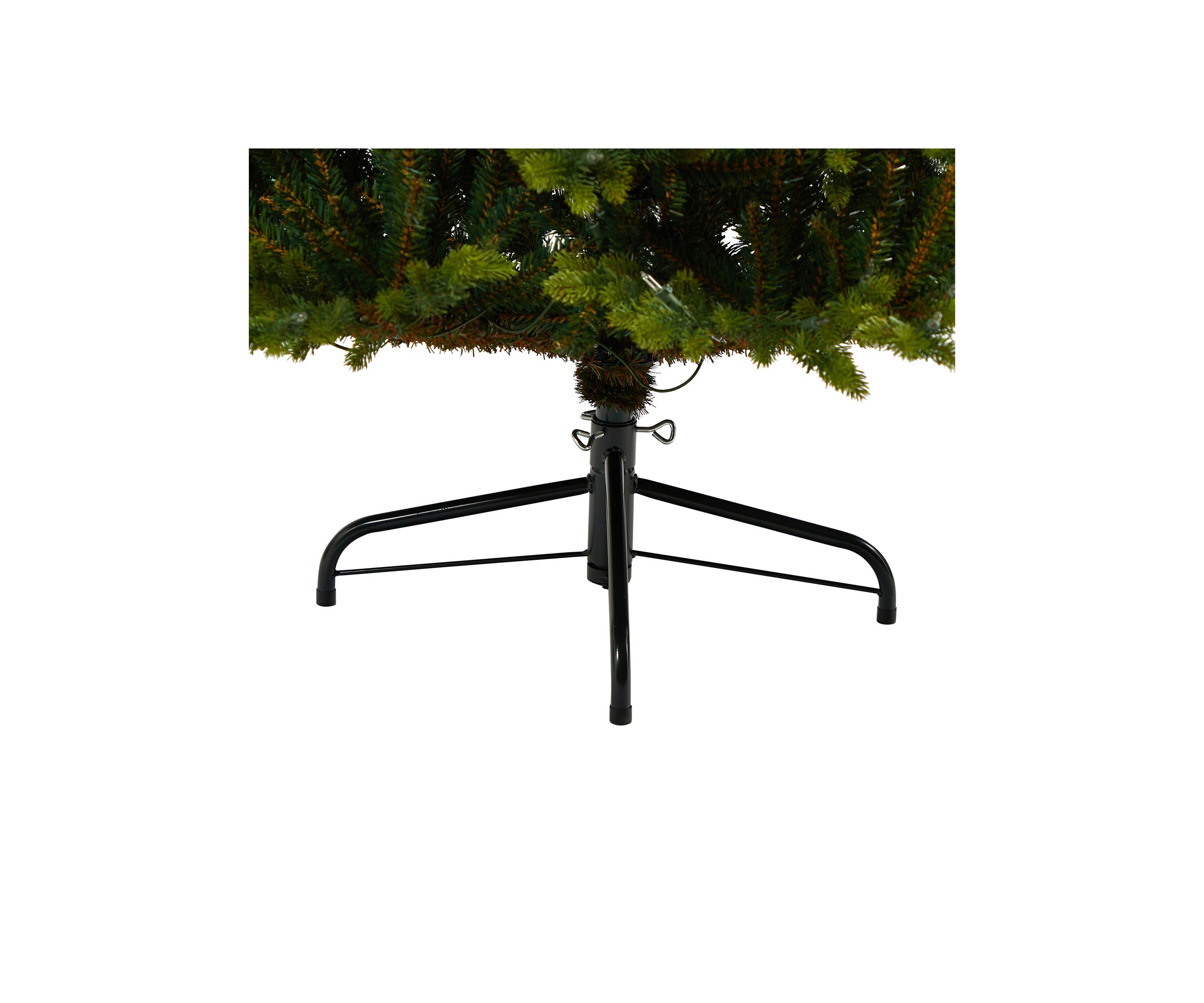 7 Foot North Carolina Fir Artificial Christmas Tree with 550 Clear Lights and 3703 Bendable Branches