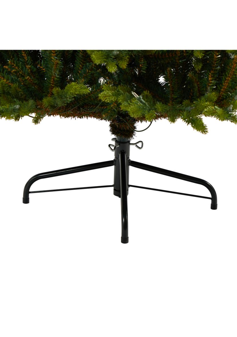 7 Foot North Carolina Fir Artificial Christmas Tree with 550 Clear Lights and 3703 Bendable Branches