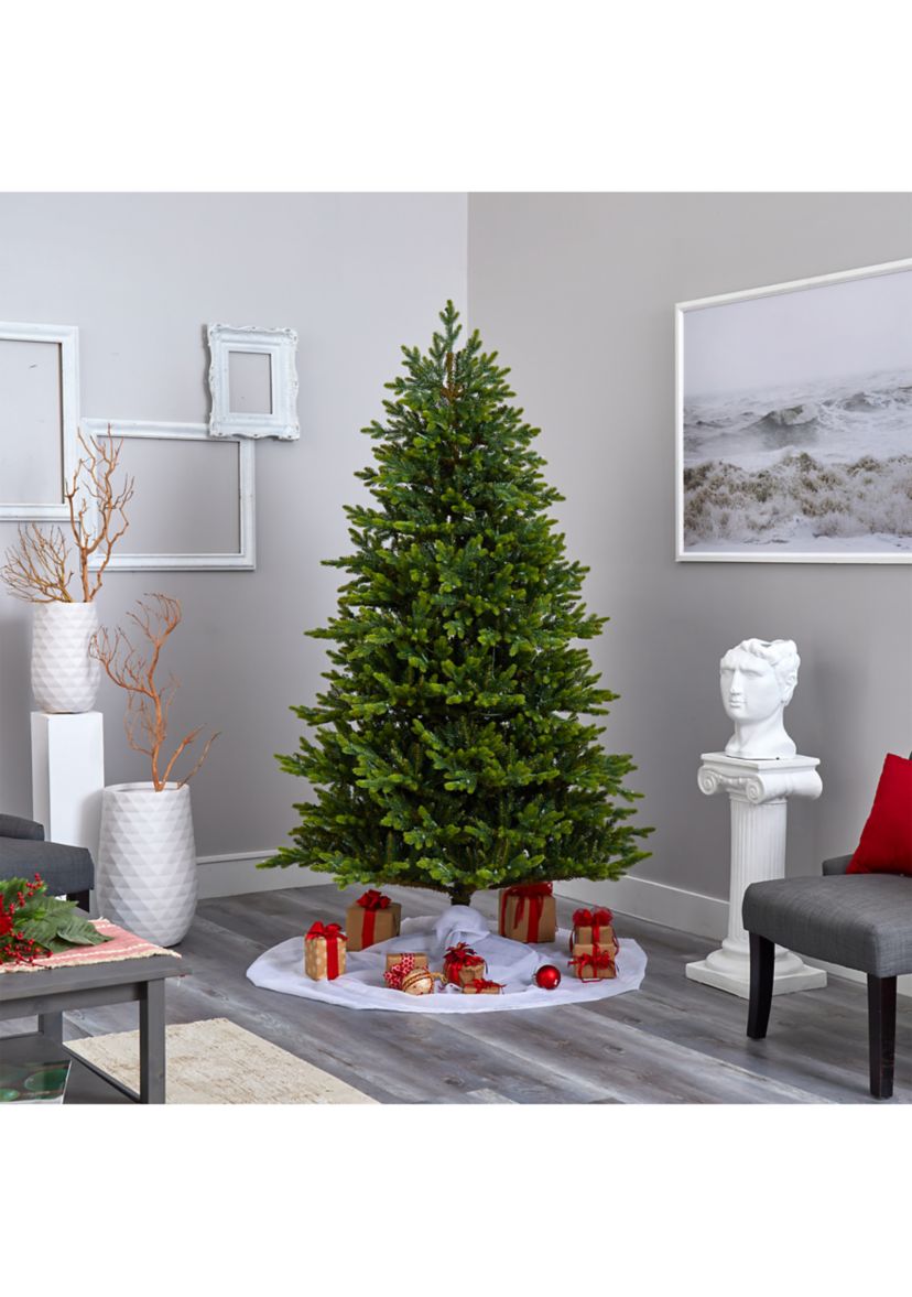 7 Foot North Carolina Fir Artificial Christmas Tree with 550 Clear Lights and 3703 Bendable Branches