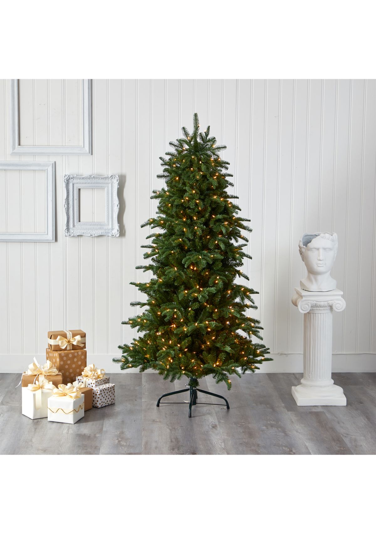 6 Foot South Carolina Fir Artificial Christmas Tree with 450 Clear Lights and 1598 Bendable Branches