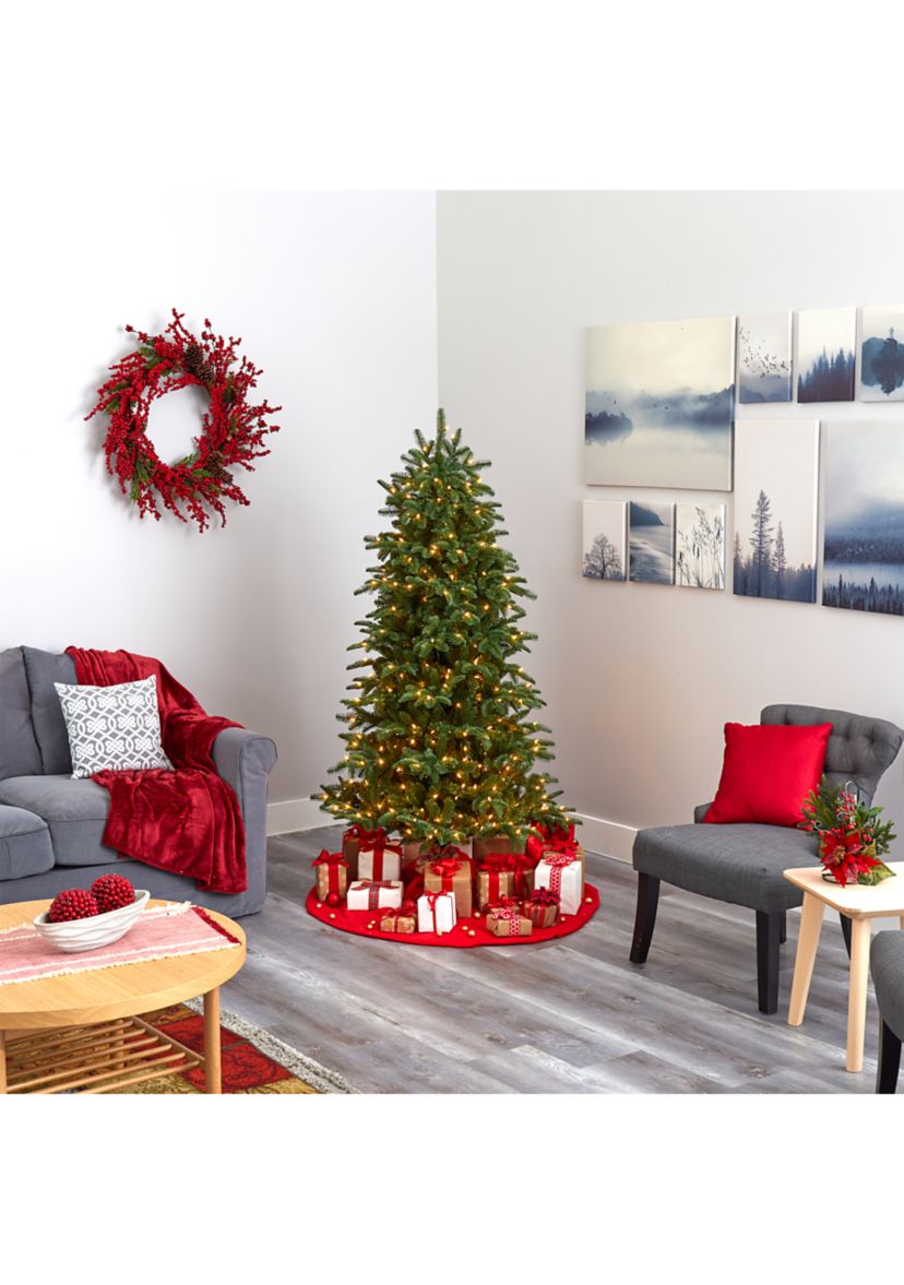 6 Foot South Carolina Fir Artificial Christmas Tree with 450 Clear Lights and 1598 Bendable Branches