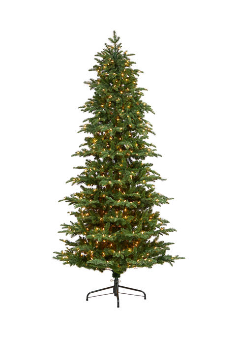 8 Foot South Carolina Fir Artificial Christmas Tree with 650 Clear Lights and 2598 Bendable Branches