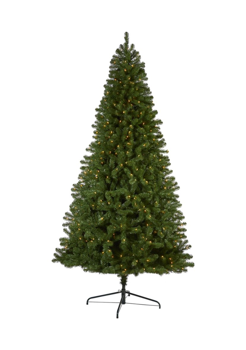 9 Foot Virginia Fir Artificial Christmas Tree with 600 Clear Lights and 1453 Bendable Branches