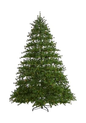 9-Foot Colorado Mountain Pine Artificial Christmas Tree with 650 Clear Lights, 3197 Bendable Branches and Pine Cones