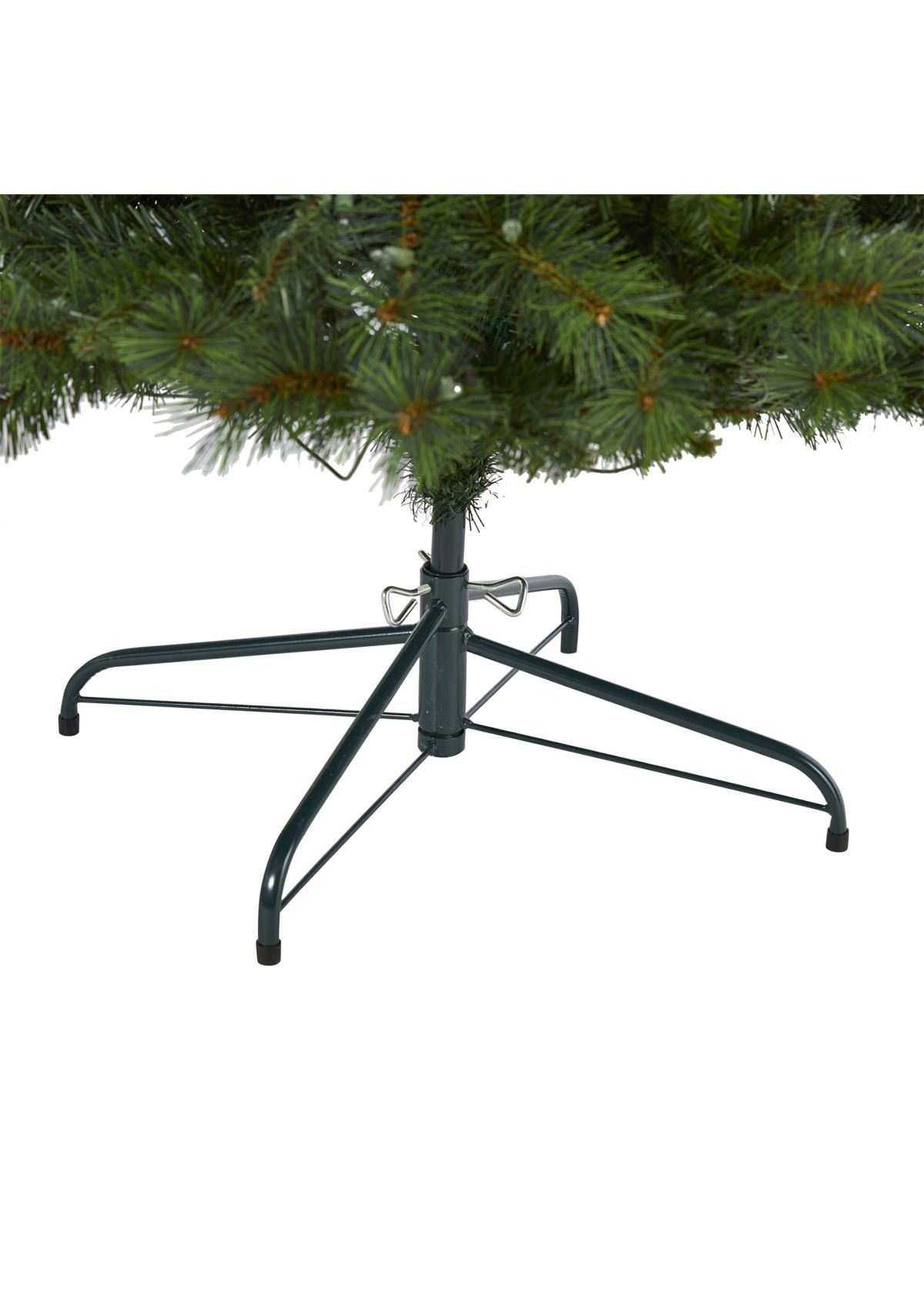 7.5 Foot Slim West Virginia Mountain Pine Artificial Christmas Tree with 450 Clear Lights and 967 Bendable Branches