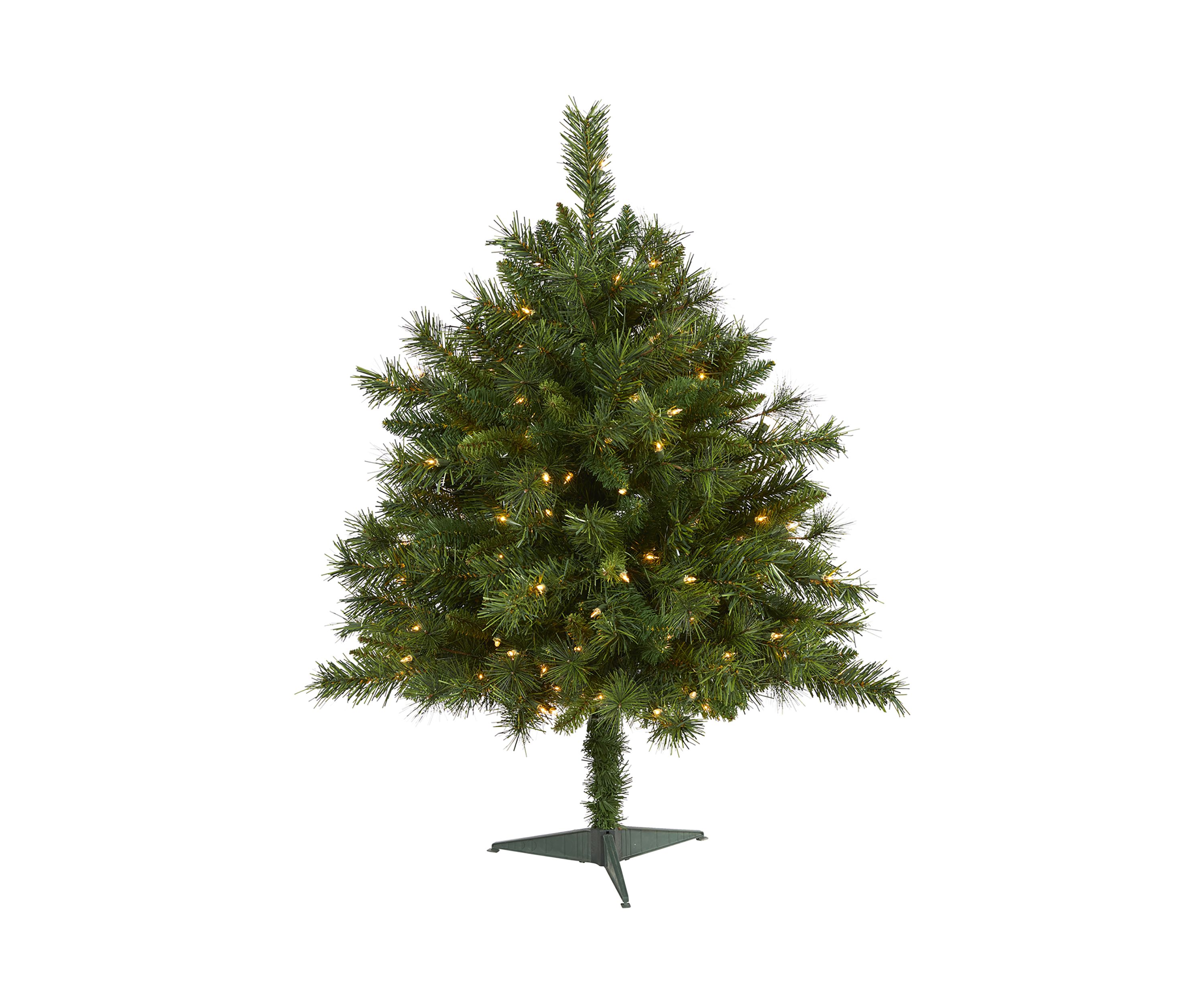 3 Foot Wyoming Mixed Pine Artificial Christmas Tree with 150 Clear Lights and 270 Bendable Branches