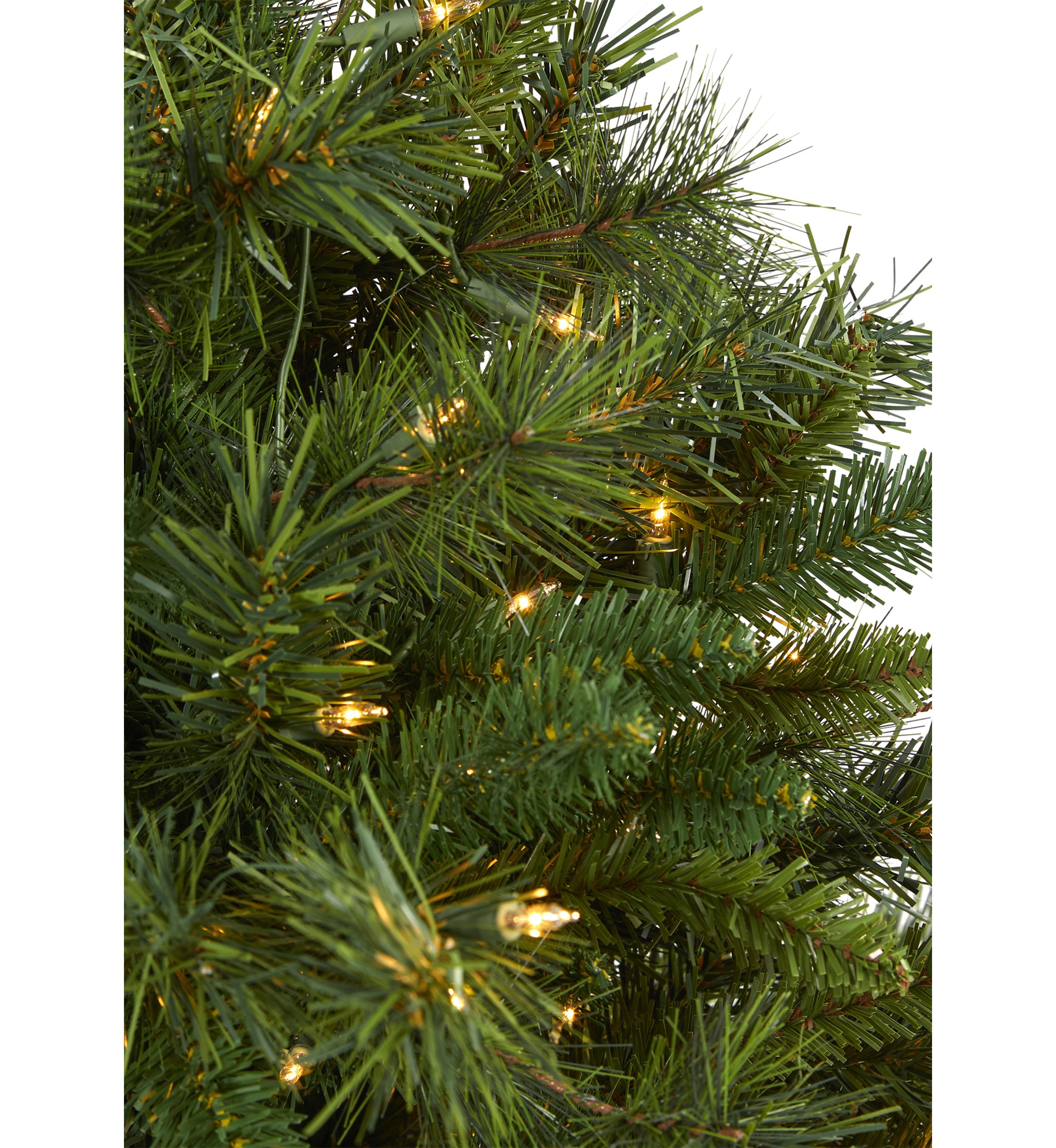 3 Foot Wyoming Mixed Pine Artificial Christmas Tree with 150 Clear Lights and 270 Bendable Branches