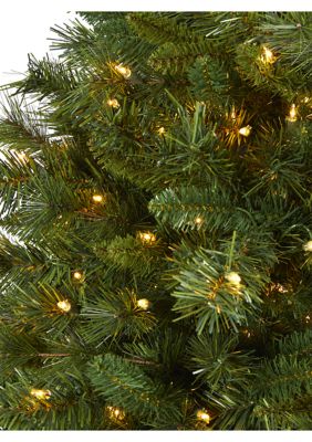 6 Foot Wyoming Mixed Pine Artificial Christmas Tree with 450 Clear Lights and 1090 Bendable Branches