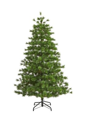 Nearly Natural 7 Foot Yukon Mixed Pine Artificial Christmas Tree with 1104 Bendable Branches, Green -  0192897259484