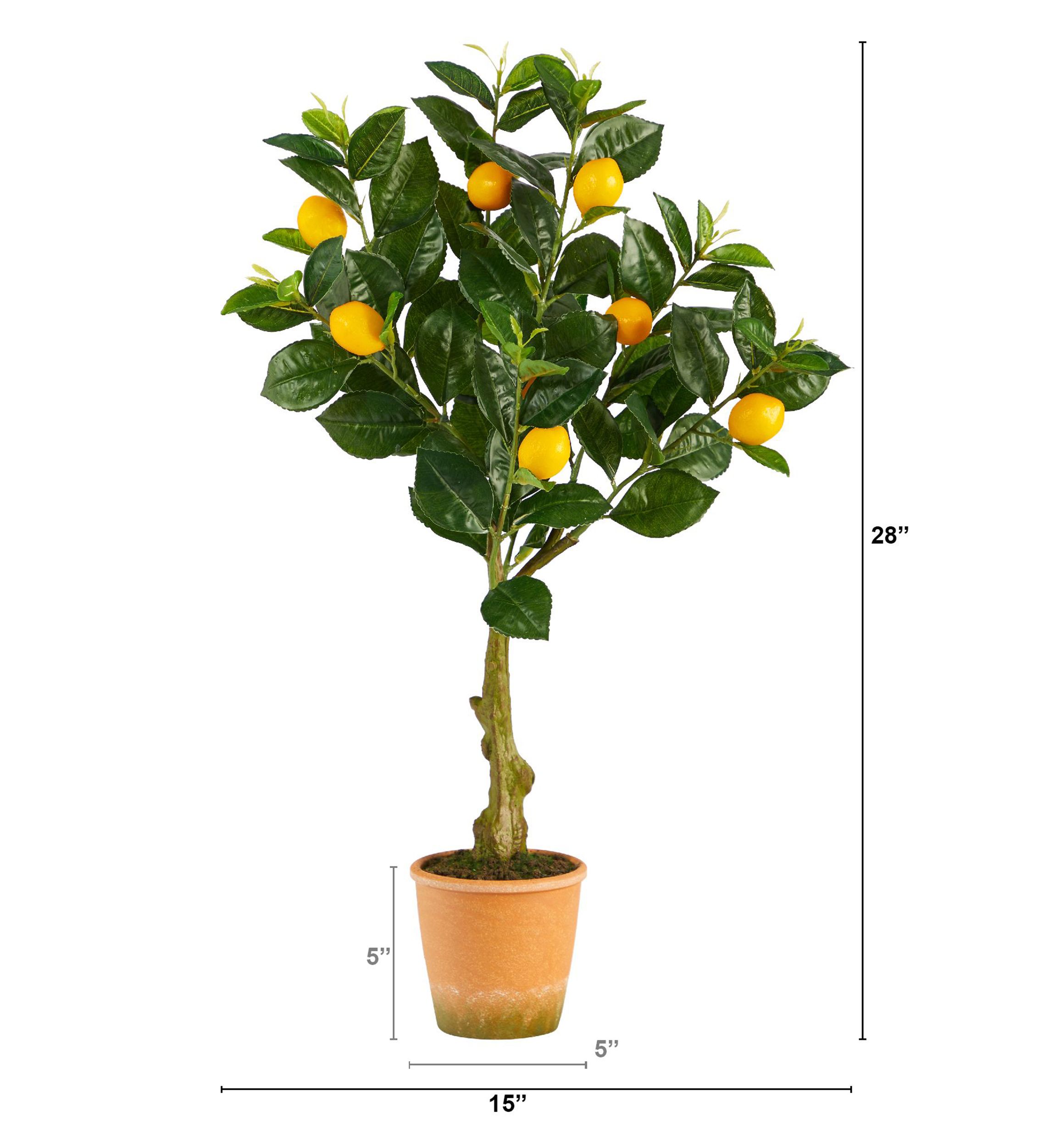 28-Inch Lemon Artificial Tree in Decorative Planter
