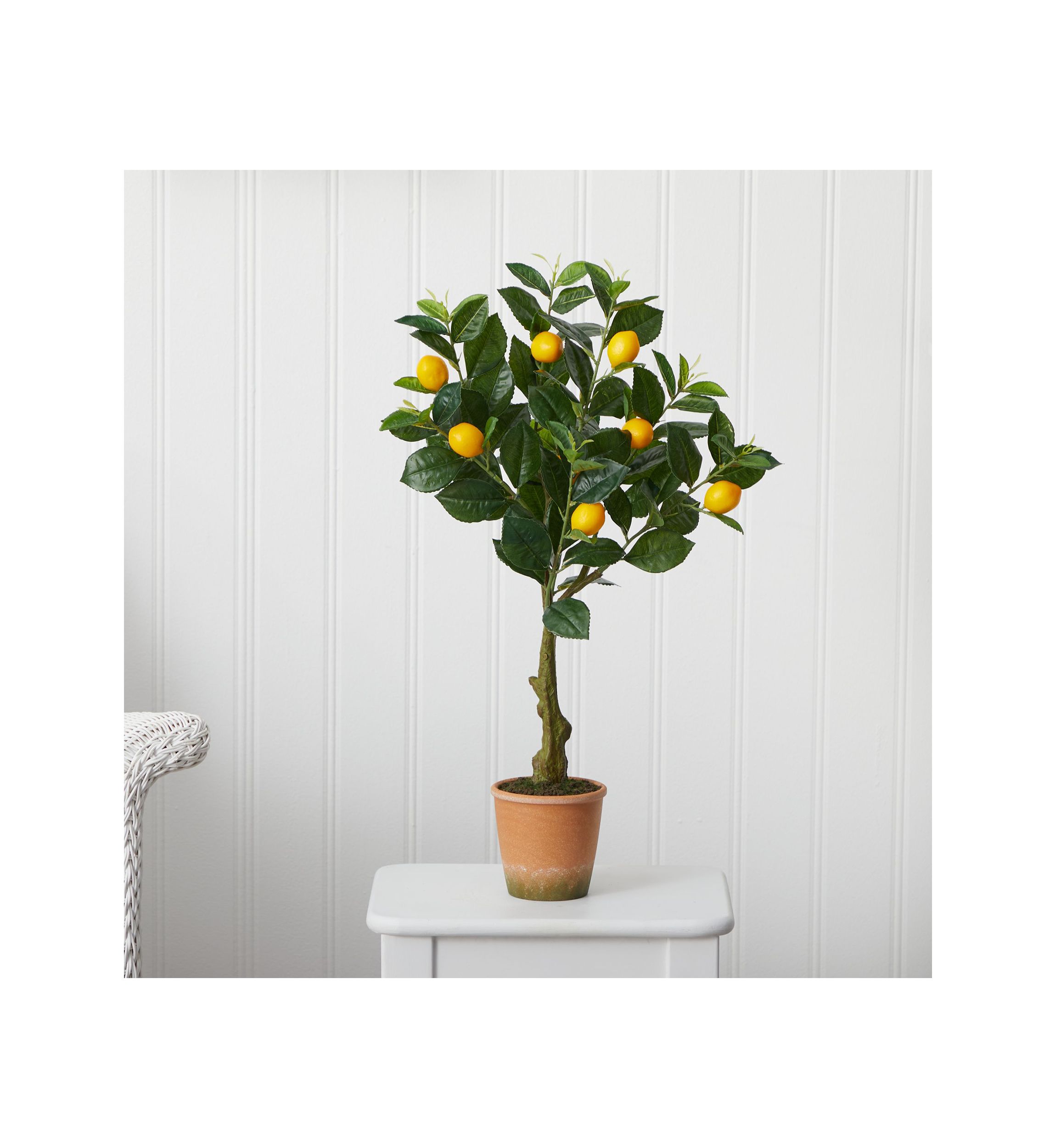 28-Inch Lemon Artificial Tree in Decorative Planter