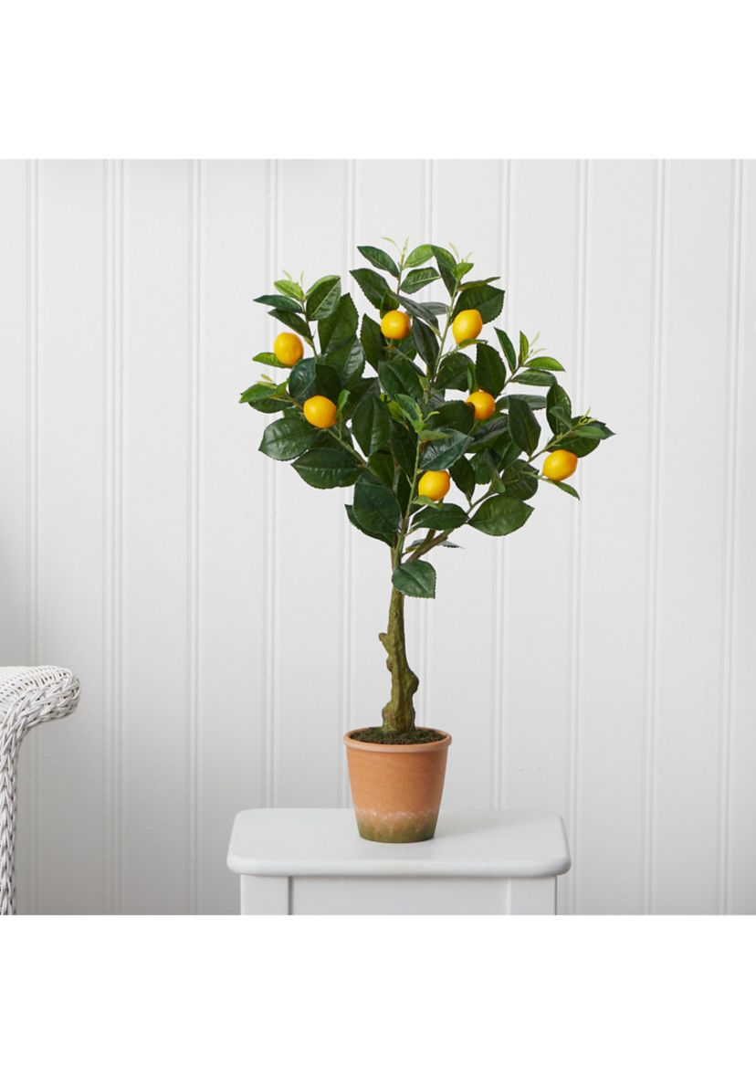 28-Inch Lemon Artificial Tree in Decorative Planter