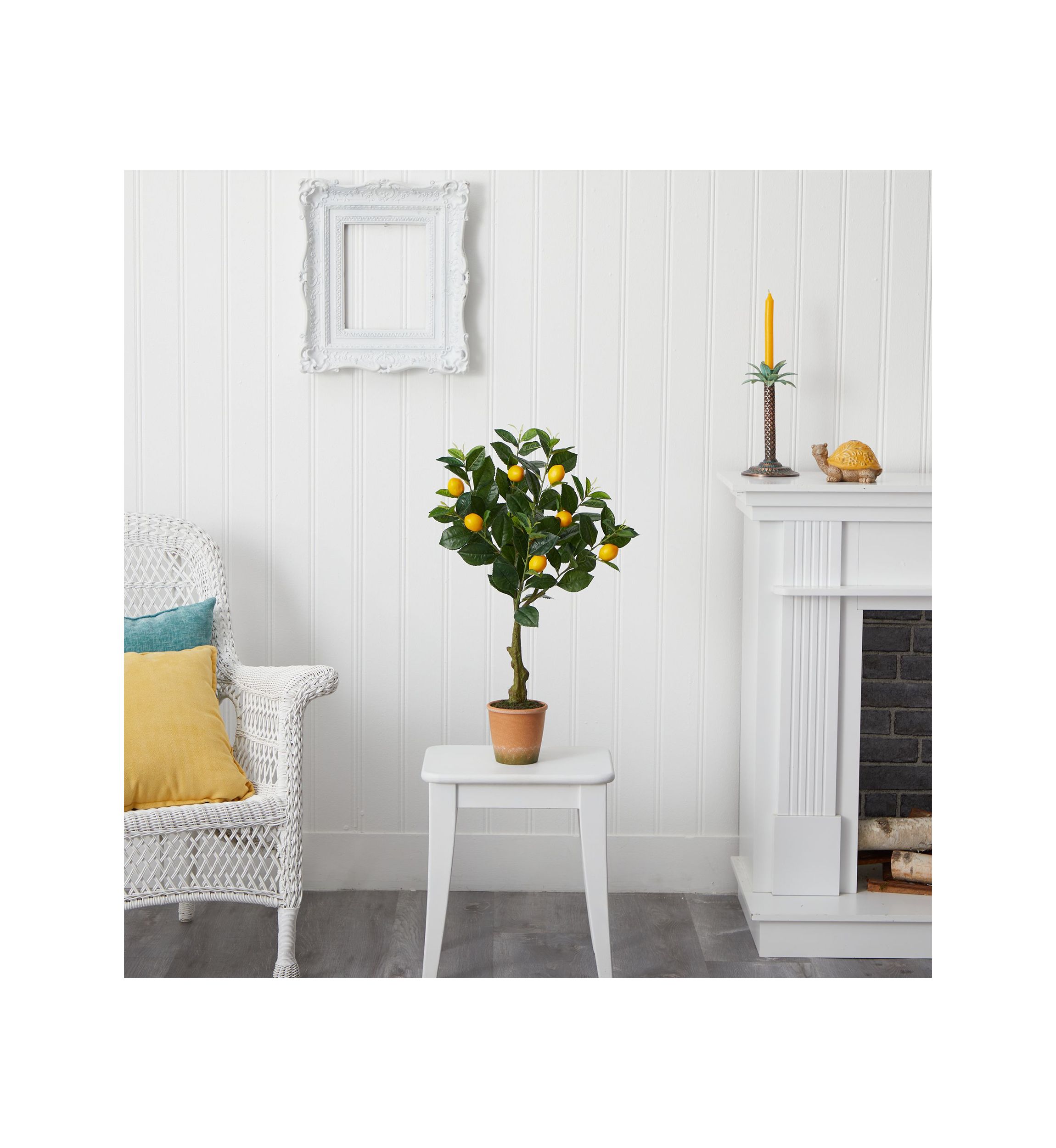 28-Inch Lemon Artificial Tree in Decorative Planter
