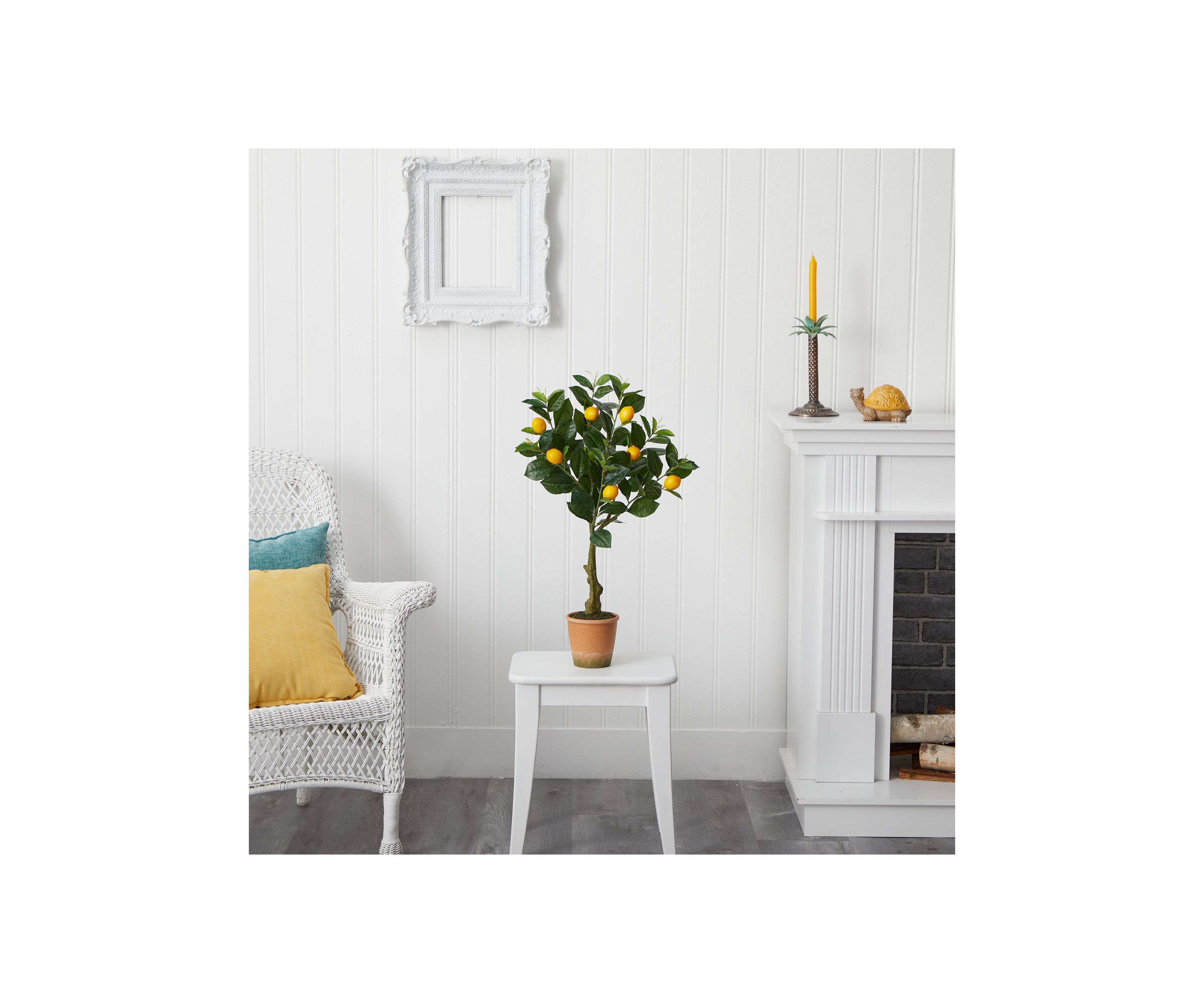 28-Inch Lemon Artificial Tree in Decorative Planter