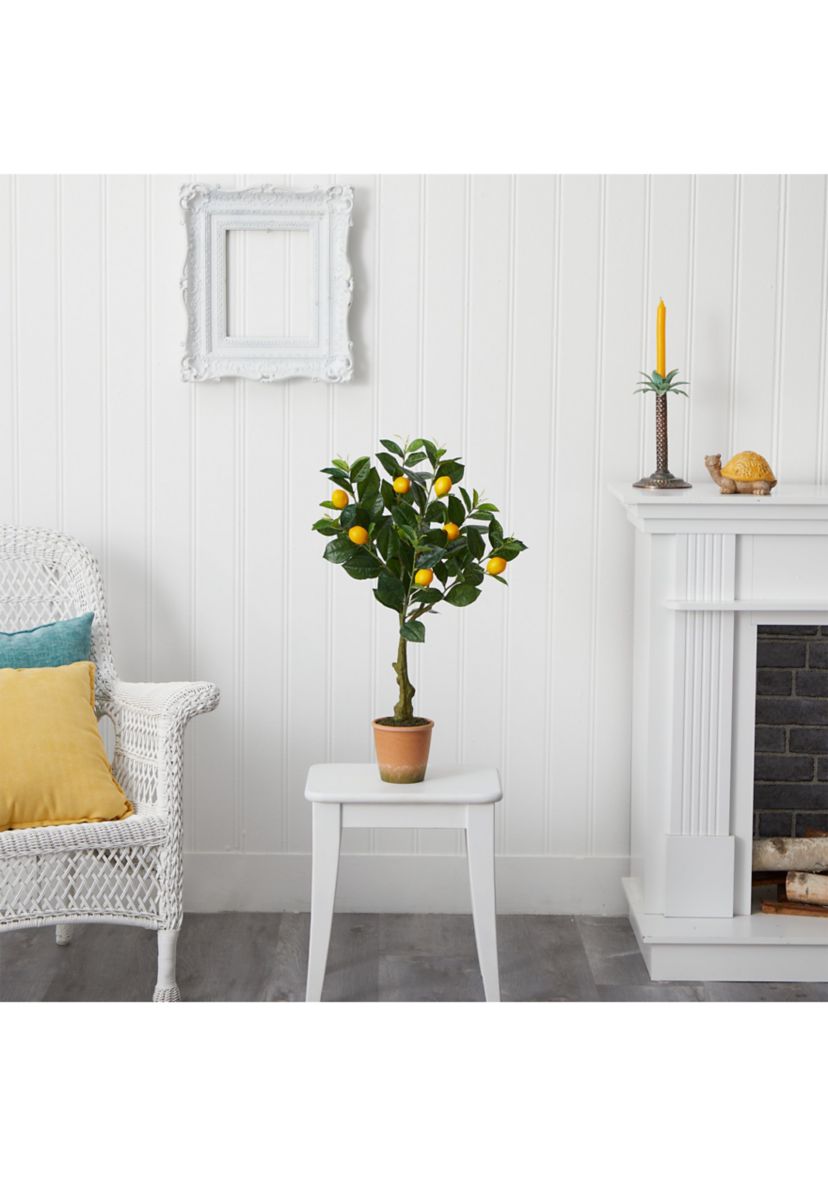 28-Inch Lemon Artificial Tree in Decorative Planter