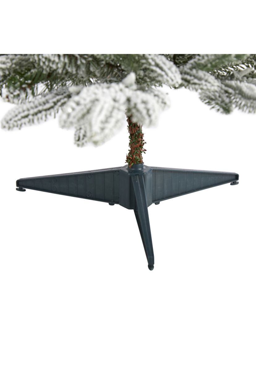 3 Foot Flocked Manchester Spruce Artificial Christmas Tree with 50 Lights and 133 Bendable Branches