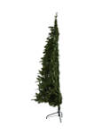 7 Foot Grand Teton Spruce Flat Back Artificial Christmas Tree with 220 Clear LED Lights and 953 Bendable Branches