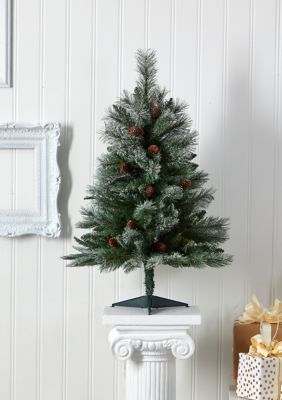 Snowed French Alps Mountain Pine Christmas Tree with Bendable Branches