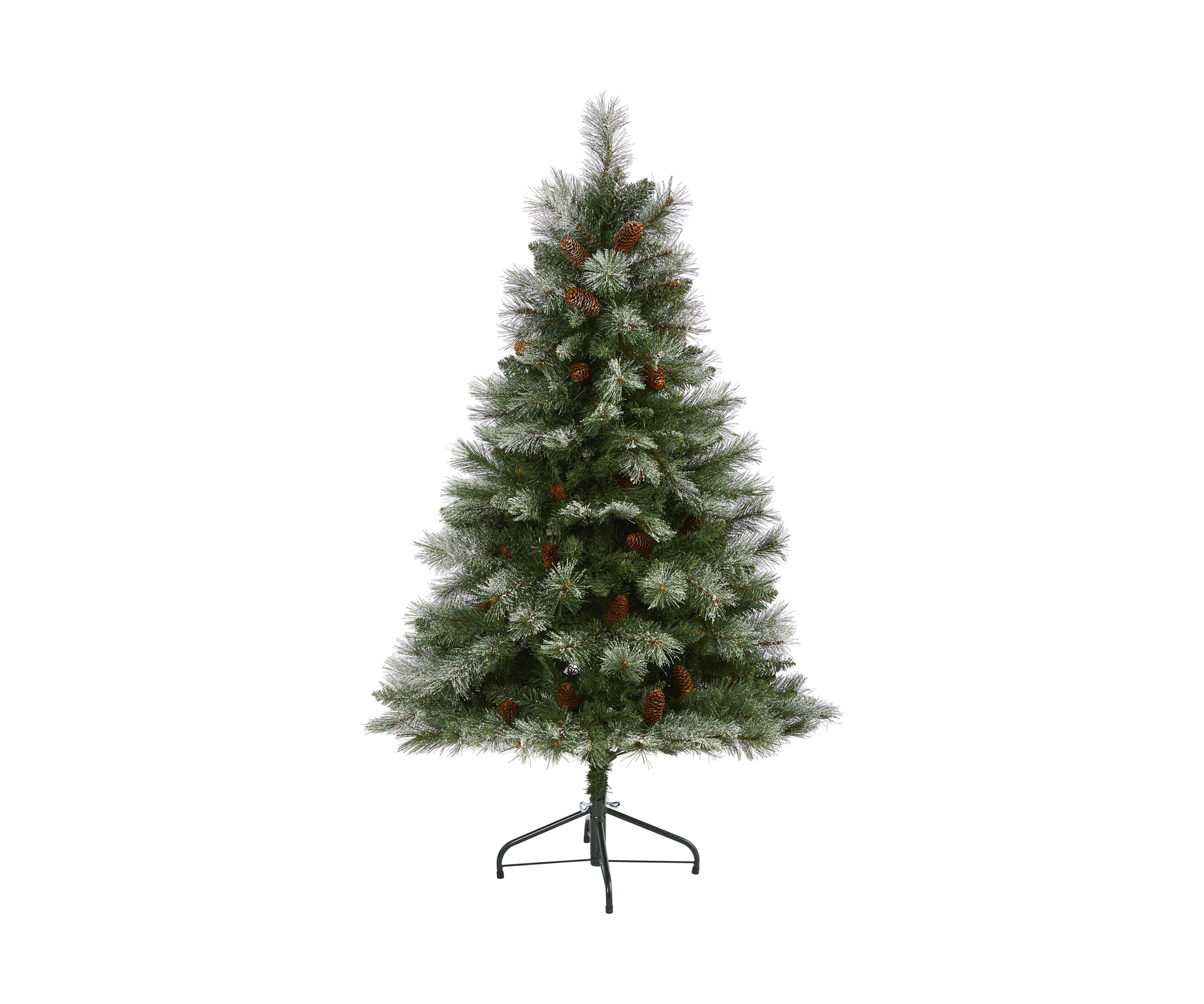 Snowed French Alps Mountain Pine Christmas Tree with Bendable Branches