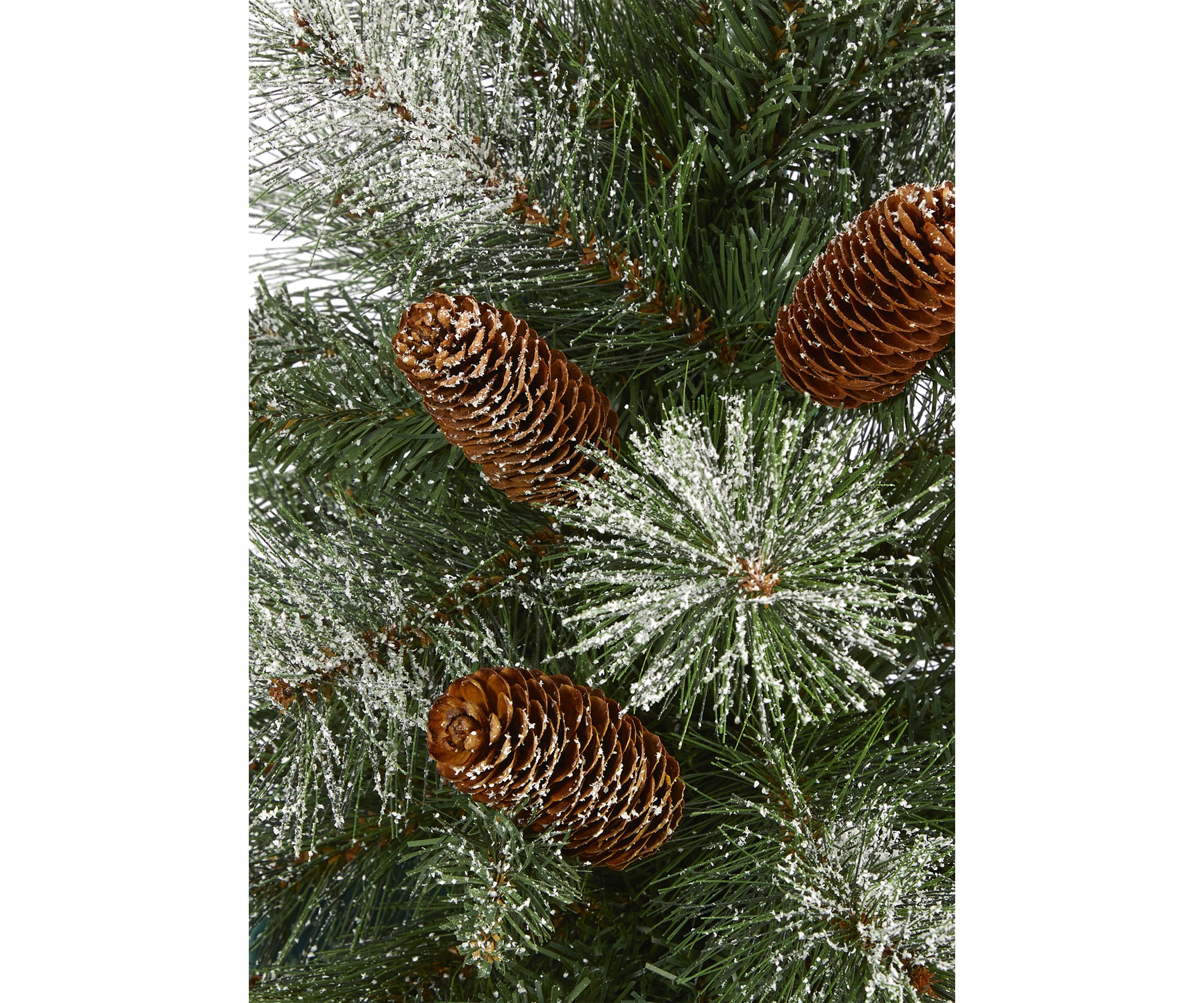 Snowed French Alps Mountain Pine Christmas Tree with Bendable Branches