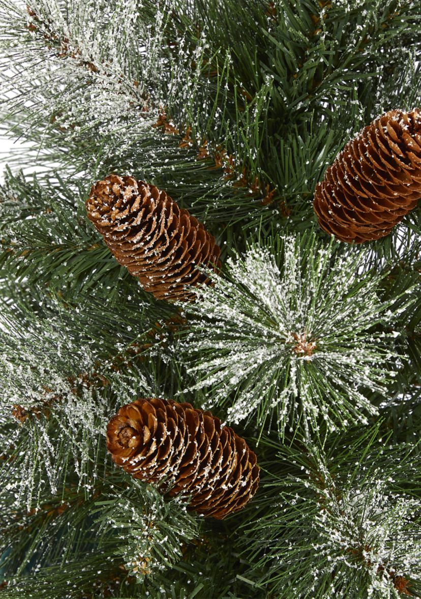 Snowed French Alps Mountain Pine Christmas Tree with Bendable Branches