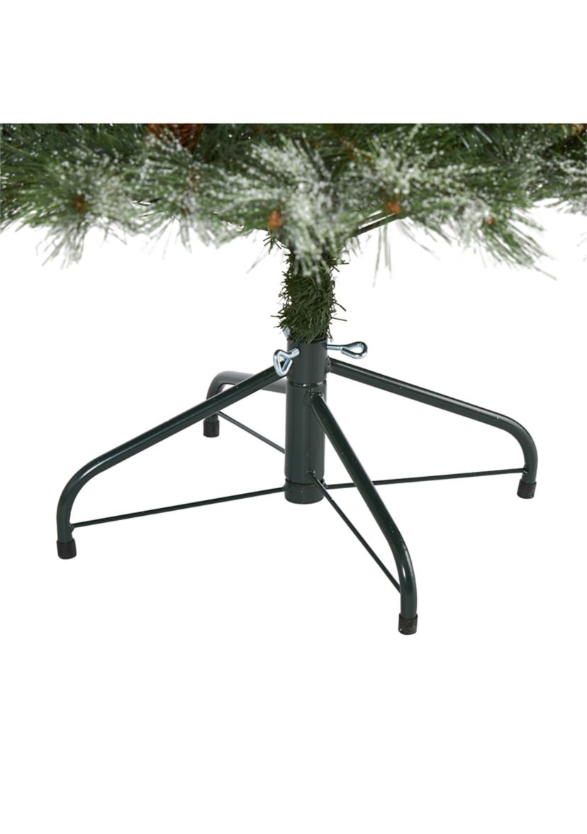 Snowed French Alps Mountain Pine Christmas Tree with Bendable Branches