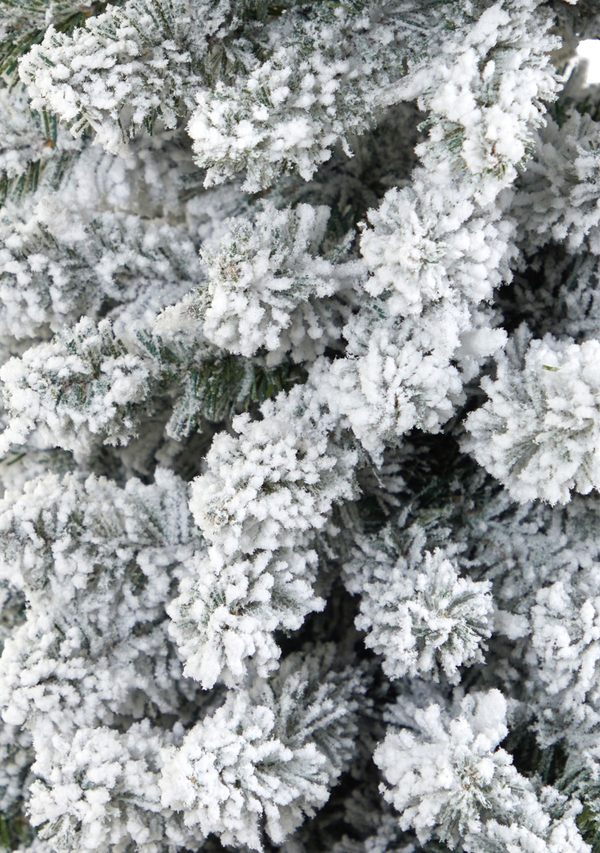 7 Foot Flocked Pencil Artificial Christmas Tree with 574 Bendable Branches