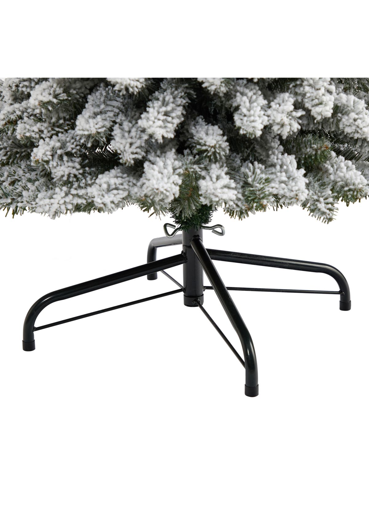 7 Foot Flocked Pencil Artificial Christmas Tree with 574 Bendable Branches