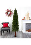 6 Foot Grand Alpine Artificial Christmas Tree with 601 Bendable Branches on Natural Trunk