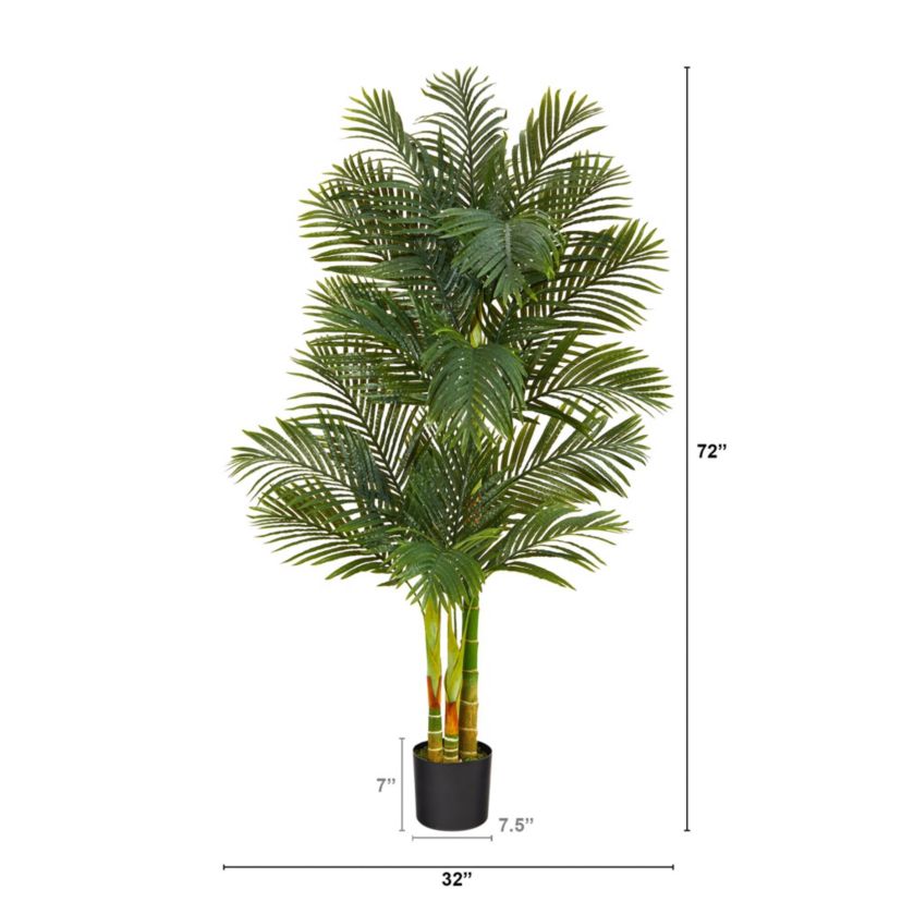 6-Foot Golden Cane Artificial Palm Tree