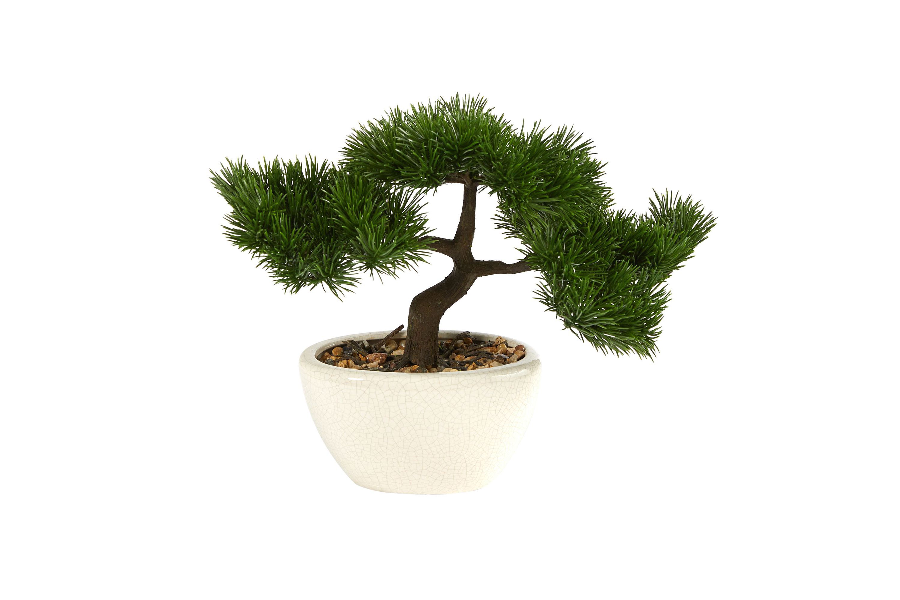 10-Inch Cedar Bonsai Artificial Tree in Decorative Planter