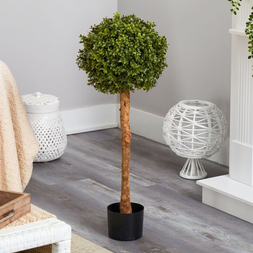 3-Foot Boxwood Ball Topiary Artificial Tree (Indoor/Outdoor)