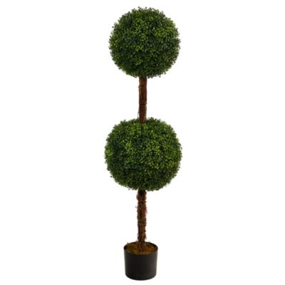 4.5-Foot Boxwood Double Ball Topiary Artificial Tree (Indoor/Outdoor)