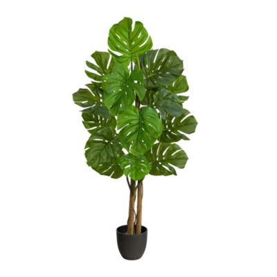 Nearly Natural 4-Foot Monstera Artificial Tree UV Resistant (Indoor/Outdoor)