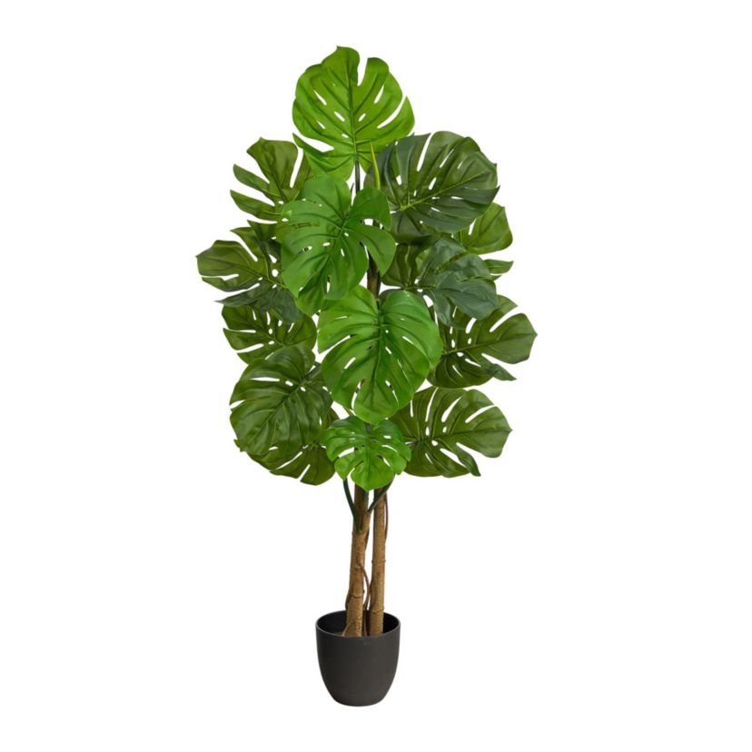 4-Foot Monstera Artificial Tree UV Resistant (Indoor/Outdoor)