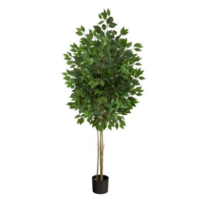 Nearly Natural 64-Inch Ficus Artificial Tree UV Resistant (Indoor/Outdoor), Green