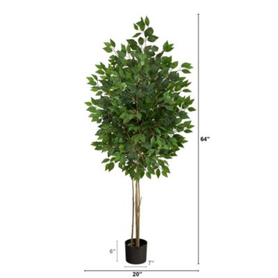 64-Inch Ficus Artificial Tree UV Resistant (Indoor/Outdoor)