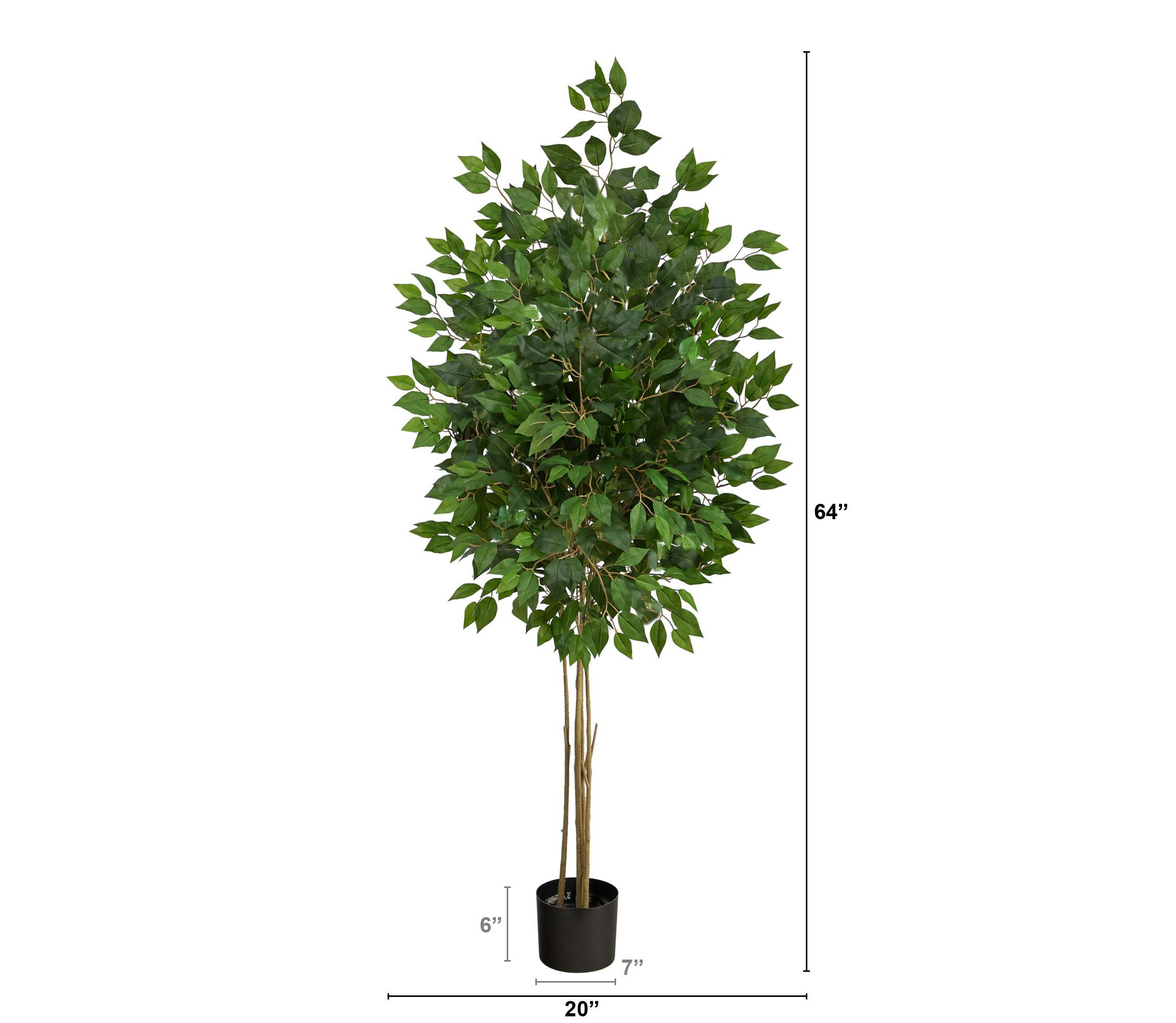 64-Inch Ficus Artificial Tree UV Resistant (Indoor/Outdoor)