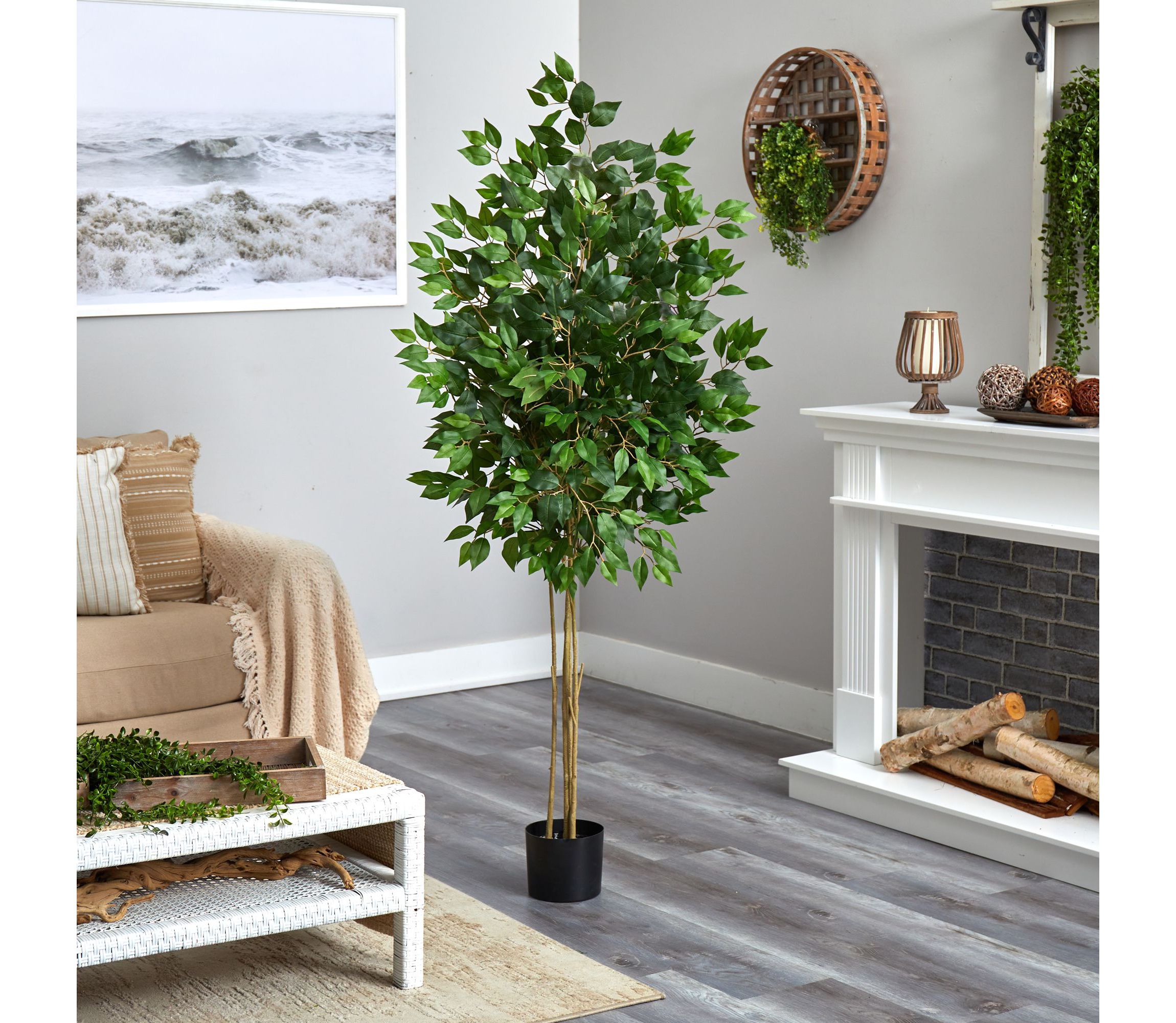 64-Inch Ficus Artificial Tree UV Resistant (Indoor/Outdoor)