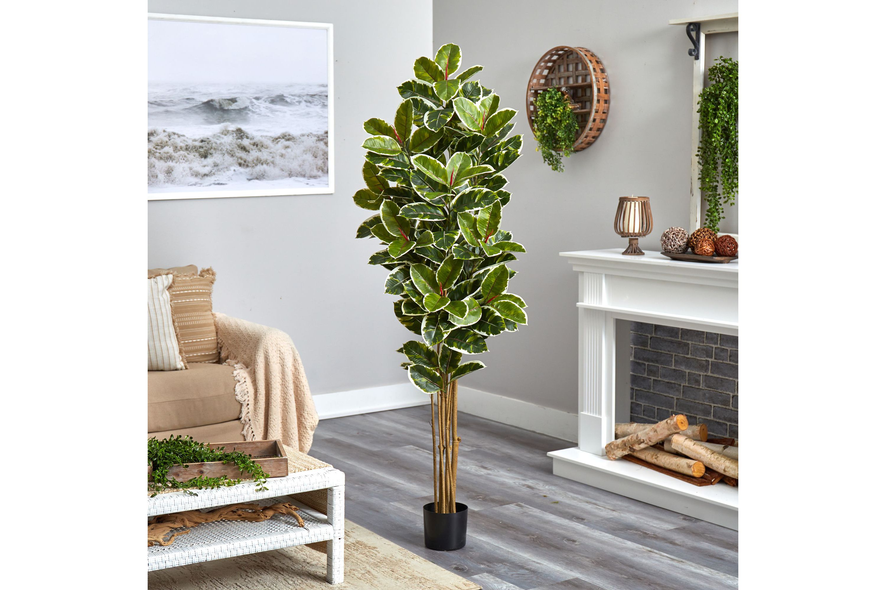 6-Foot Oak Artificial Tree UV Resistant (Indoor/Outdoor)
