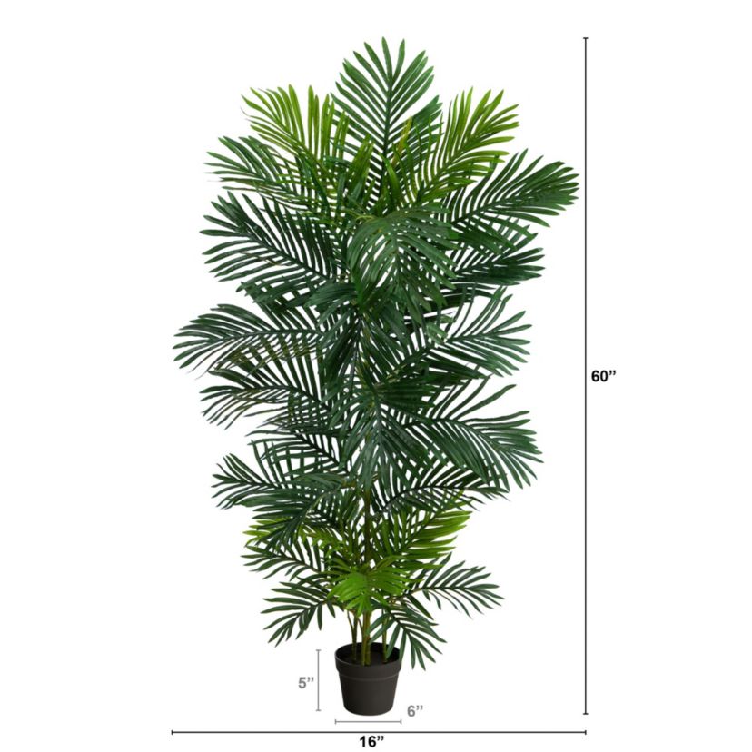 5-Foot Areca Artificial Palm Tree UV Resistant (Indoor/Outdoor)
